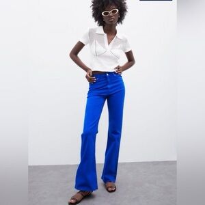 Blue Zara Flare Jeans